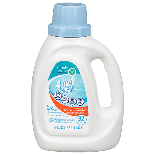 Simply Done 4‑In‑1 Ultra Free & Clear Laundry Detergent 50 fl oz