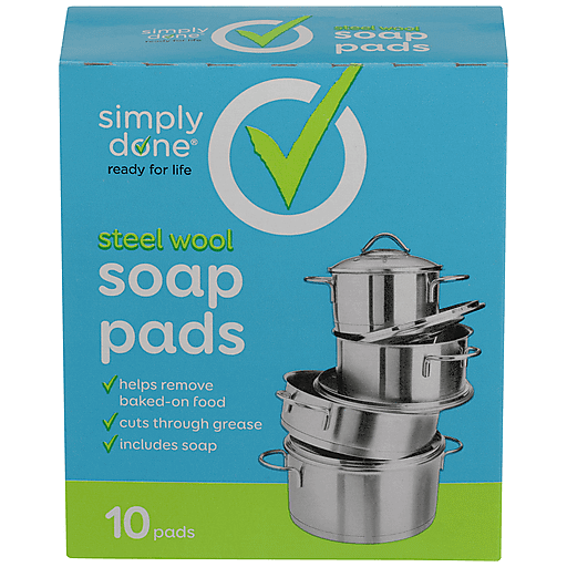Simply Done Steel Wool Soap Pads 10 Pads