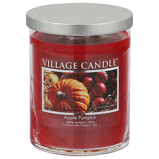 Village Candle Apple Pumpkin, Glass Cylinder