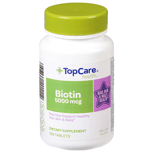 TopCare Health Biotin Tablets 5,000 mcg, 100 ct