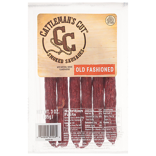 Cattleman's Cut Smoked Sausages, Old Fashioned 3 Oz