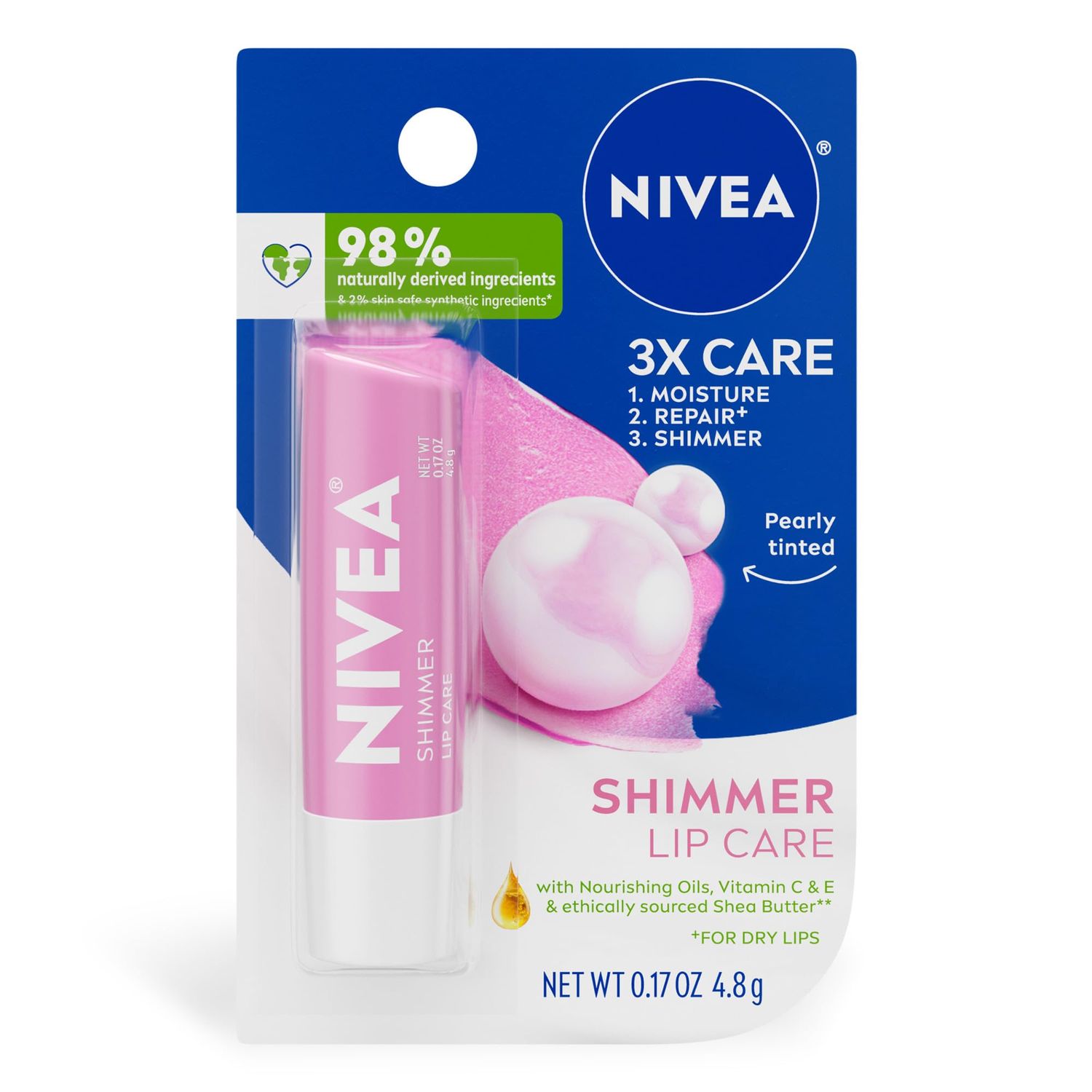 Nivea Lip Care, Radiant, A Kiss Of Shimmer