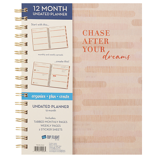 Top Flight Undated Planner, 12 Month