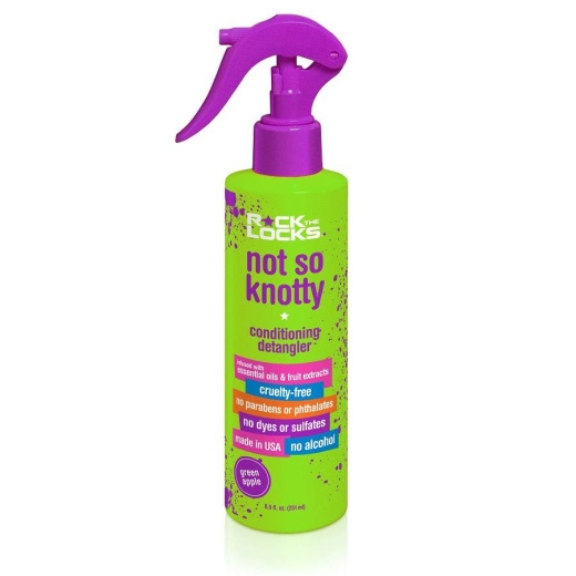 Rock The Locks Not So Knotty Green Apple Detangler, 8.5 Oz