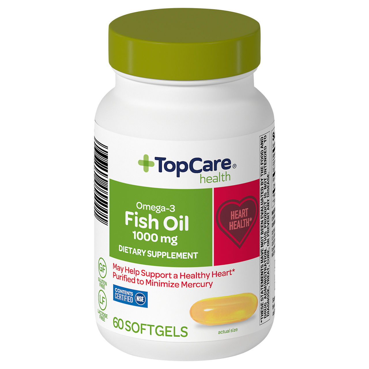 TopCare Fish Oil Softgels 1000 mg, 60 ct