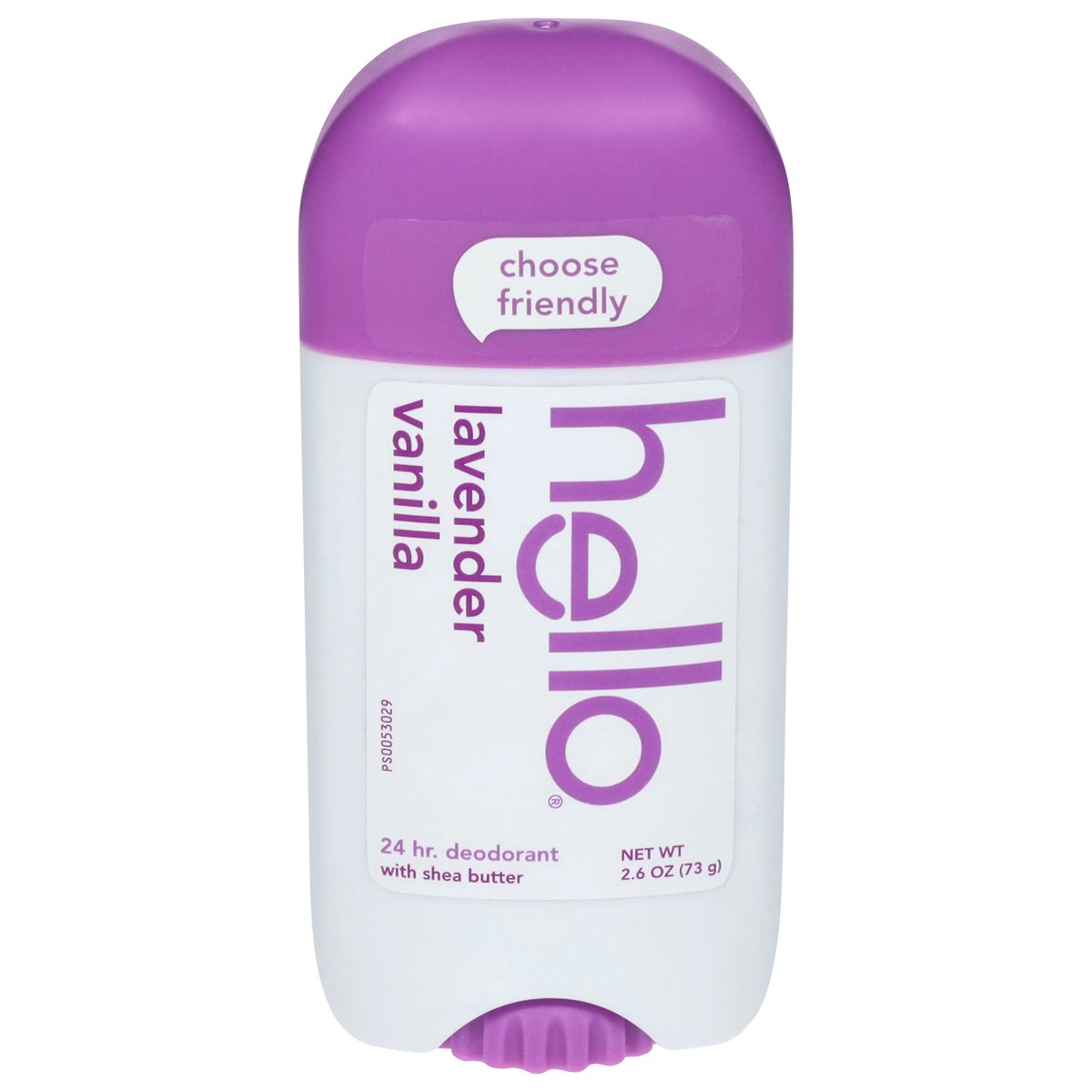 Hello 24 Hr Lavender Vanilla Deodorant With Shea Butter 2.6 Oz