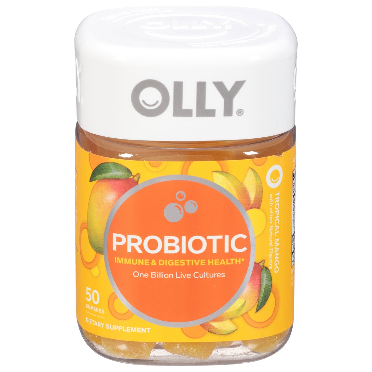 Olly Chewable Probiotic Supplement Gummy - Tropical Mango