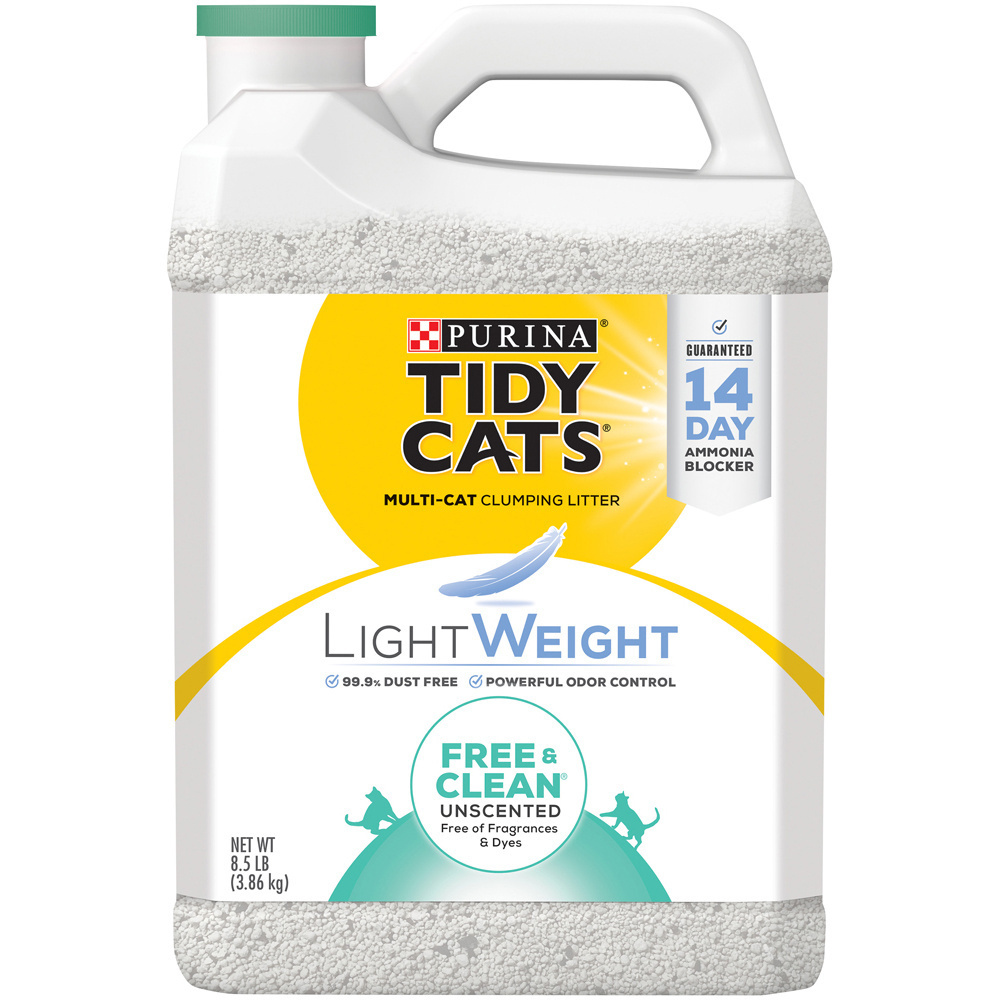 Tidy Cats Free & Clean Multi Cat, Unscented Clumping Litter, 8.5 Lb