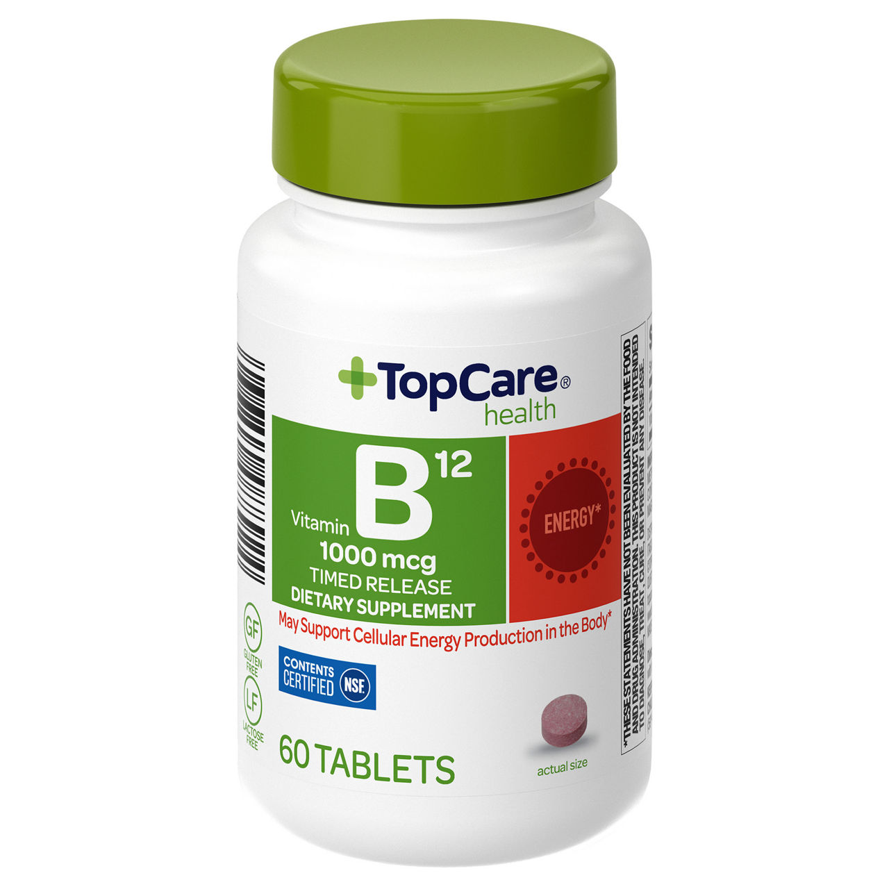TopCare Health Vitamin B‑12 Timed Release Tablets 1,000 mcg, 60 ct