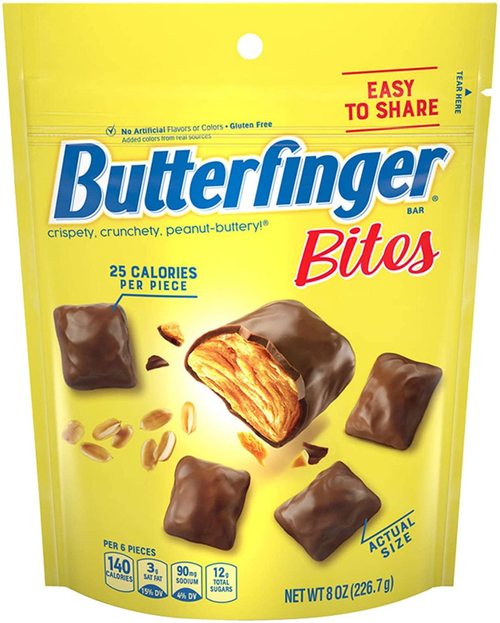 Butterfinger Candy Bar, Unwrapped, Minis 8 Oz