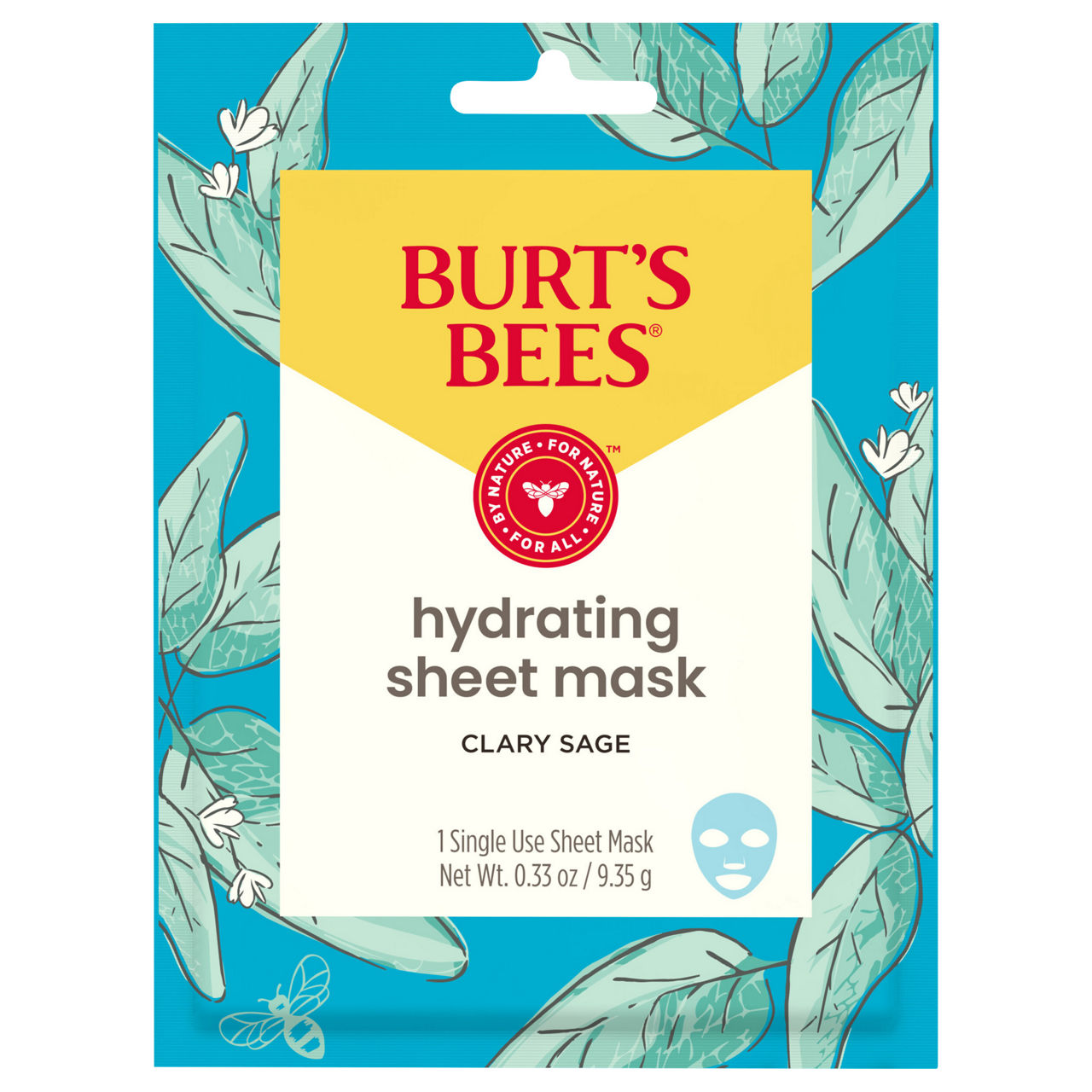 Burt's Bees Sheet Mask, Hydrating, Clary Sage