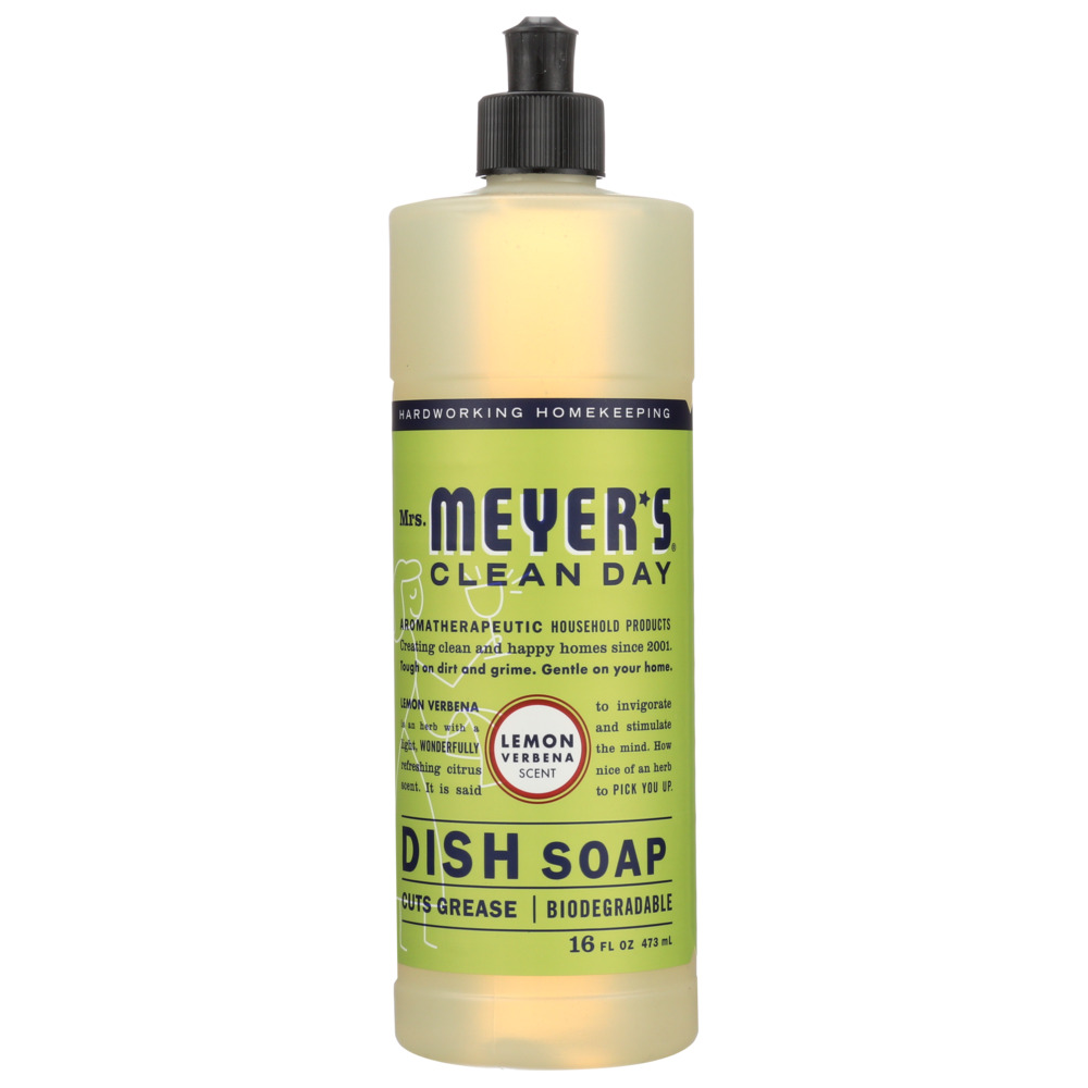 Mrs. Meyer's Clean Day, Liquid Dish Soap, Lemon Verbena Scent, 16 Fl Oz (473 Ml)