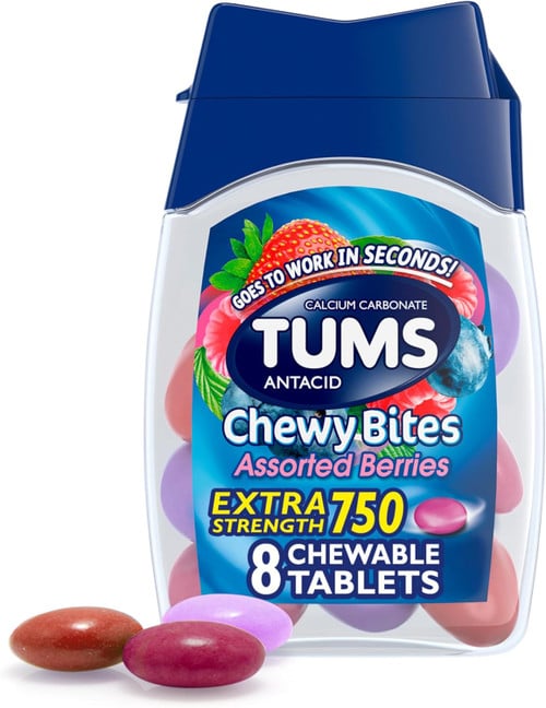 Tums Chewy Bites Extra Strength Chewable Antacid Tablets 8ct