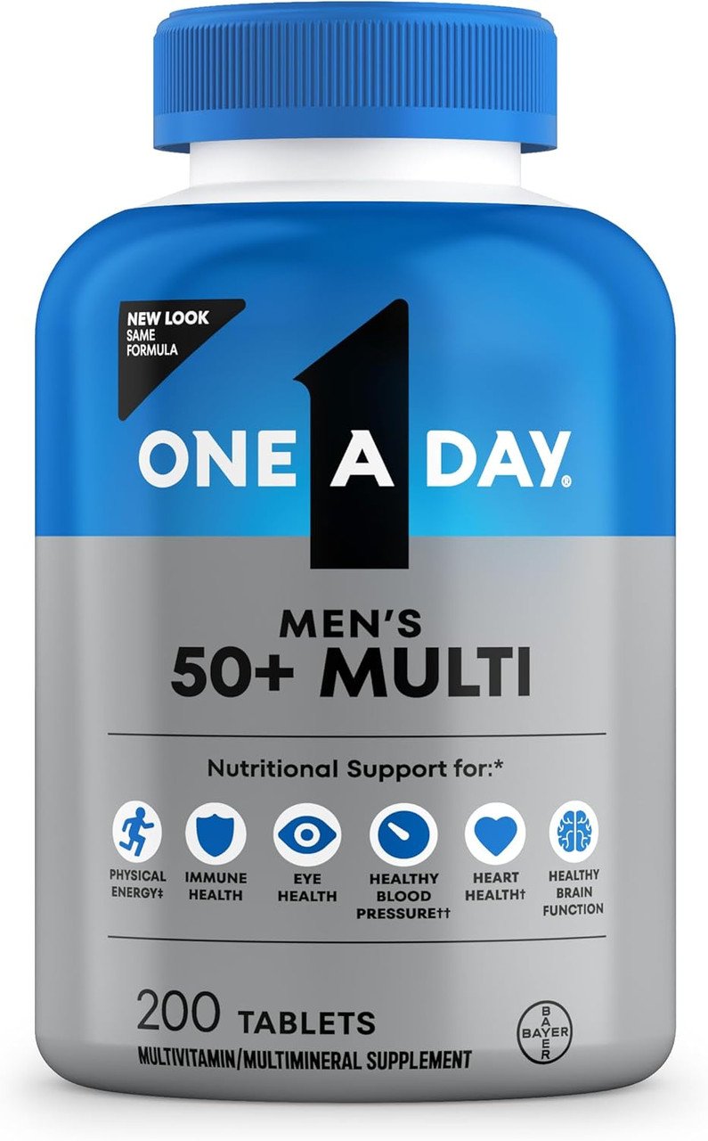 One A Day Men's 50+, Complete Multivitamin, 200 Tablets