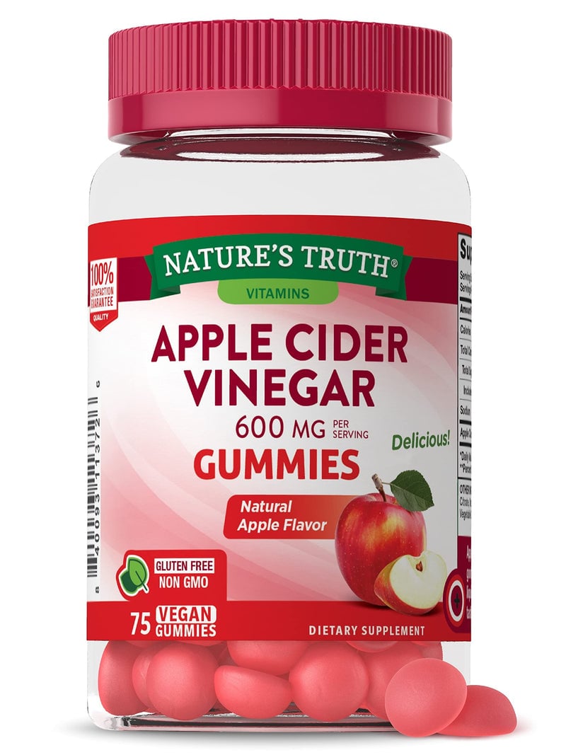 Nature's Truth Apple Cider Vinegar, Natural Apple, 200 Mg, 75 Vegan Gummies