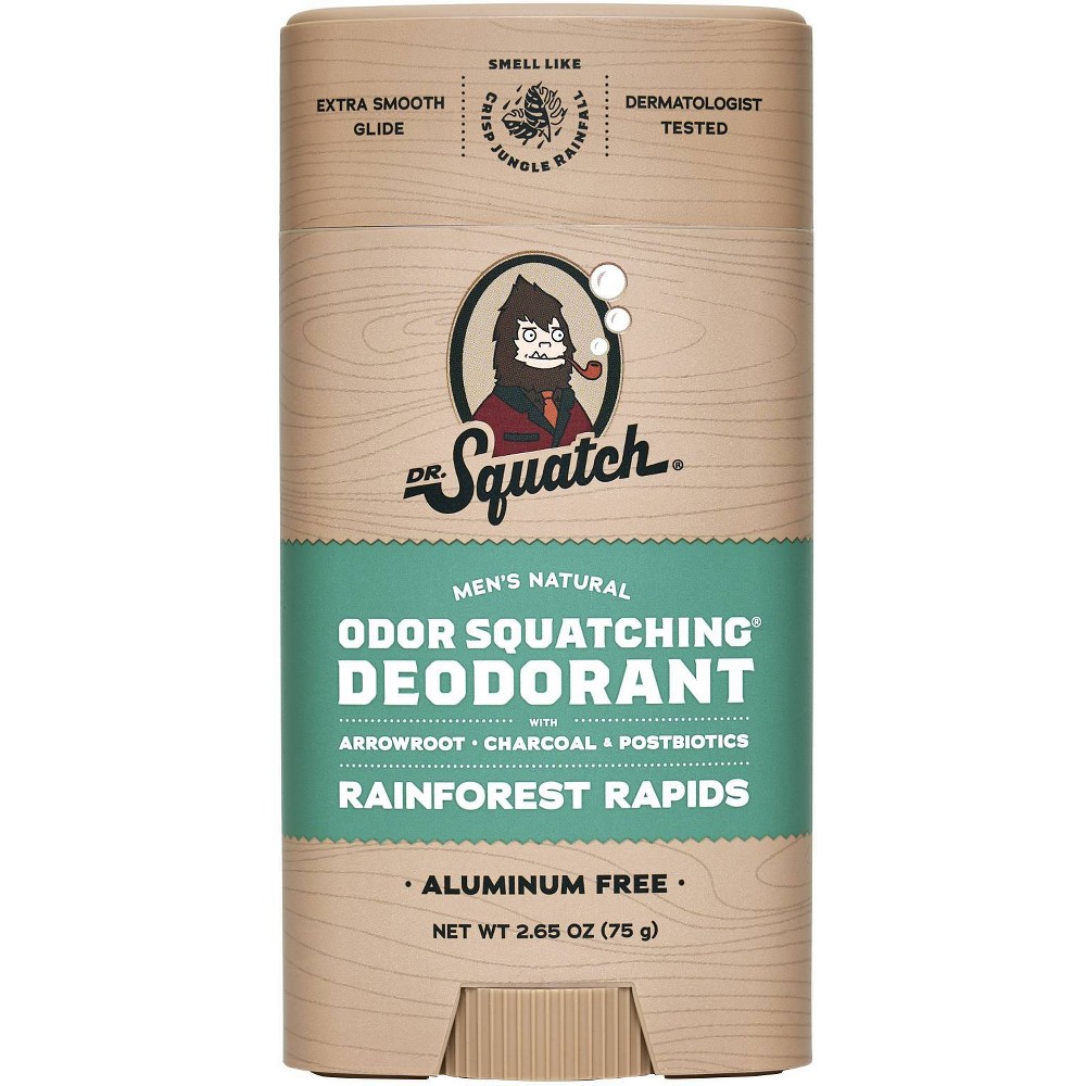 Dr. Squatch Men's Natural Solid Deodorant Rainforest Rapids - 2.65oz