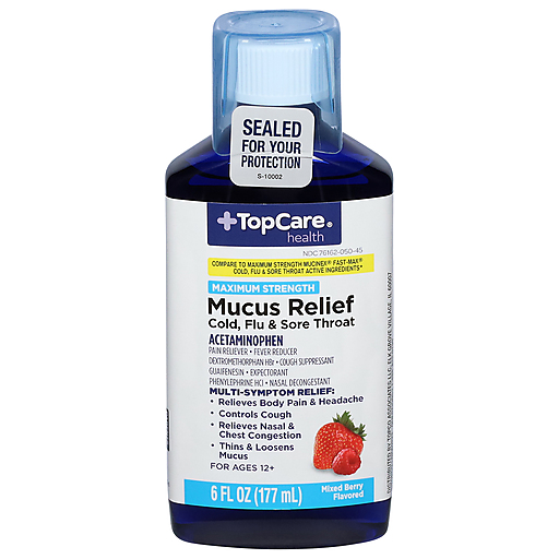 TopCare Maximum Strength Mucus Relief Liquid 6 fl oz