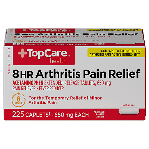 TopCare Arthritis Pain Relief 8 Hour Caplets 650 mg, 225 ct