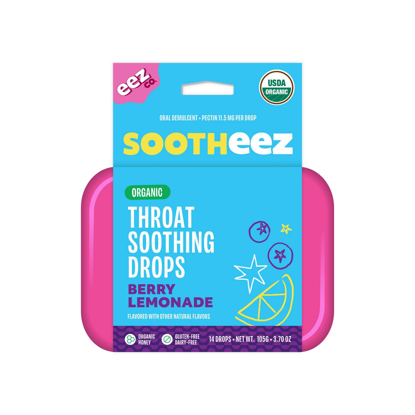 Sootheez Organic Throat Soothing Drops Berry Lemonade