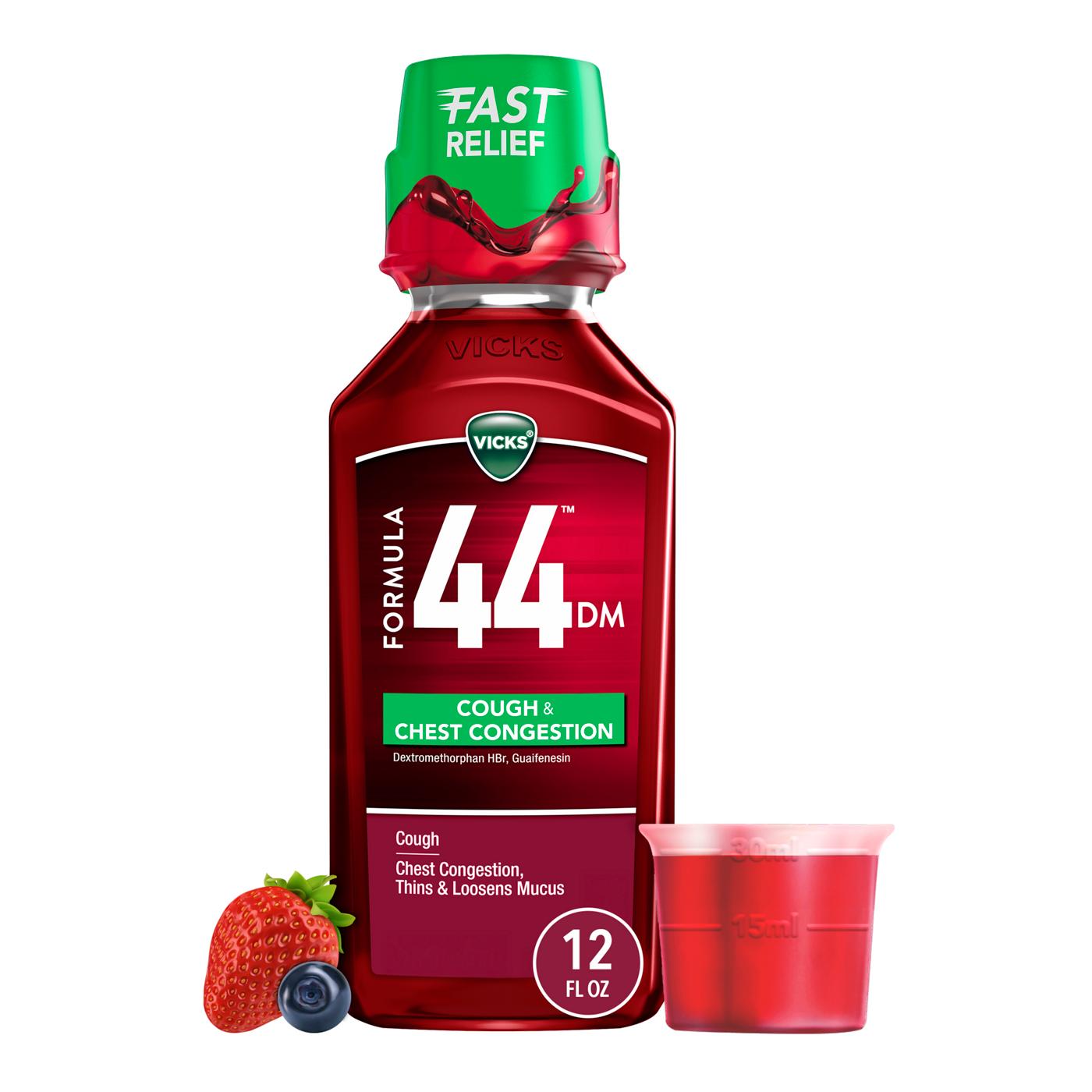 Vicks Formula 44 Cough & Chest Congestion Liquid Cherry Berry, Berry