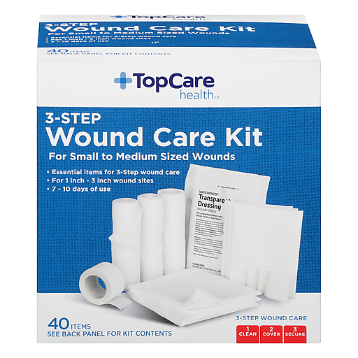 TopCare 3‑Step Wound Care Kit, 40 ct