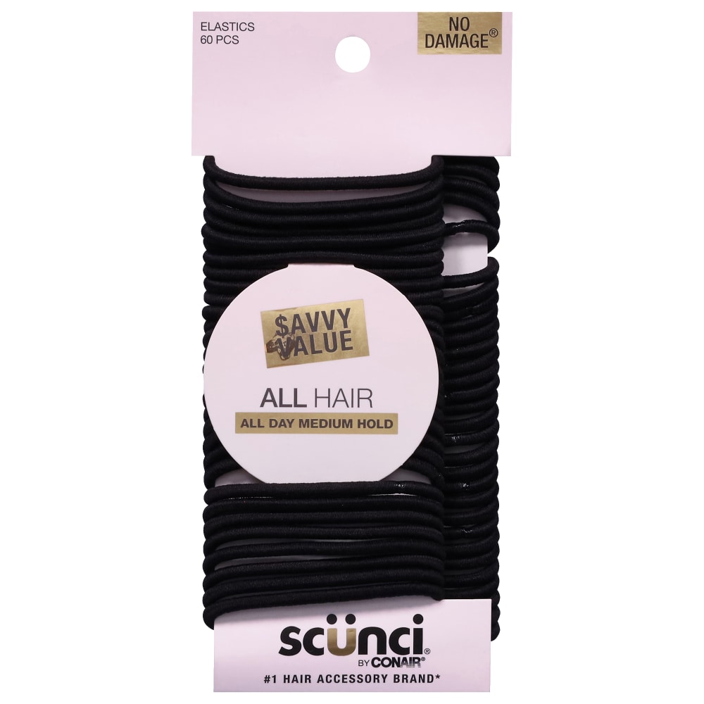 Scunci Elastic Hair Ties - Black