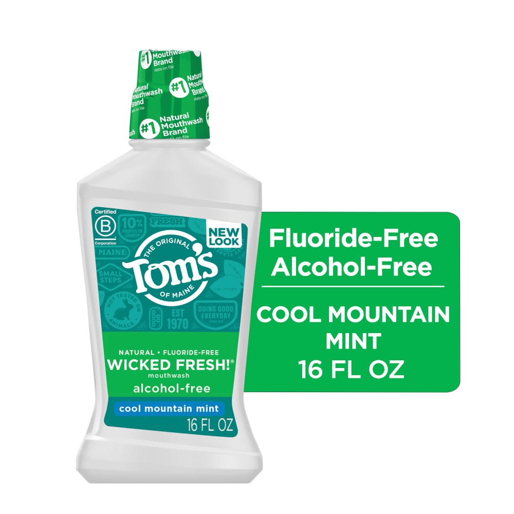 Tom's of Maine Wicked Fresh! Cool Mountain Mint Mouthwash, 16 Fl Oz