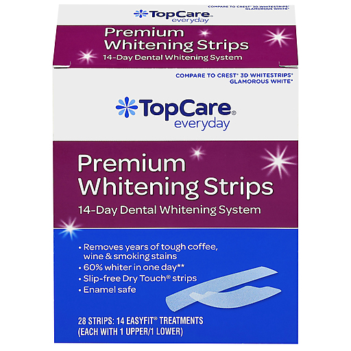 TopCare Premium Whitening Strips 14‑Day System 28 ct