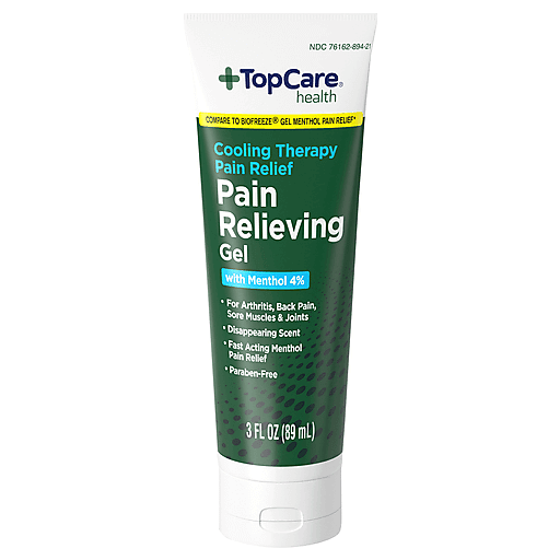 TopCare Cooling Therapy Pain Relief Gel 4% Menthol, 3 fl oz