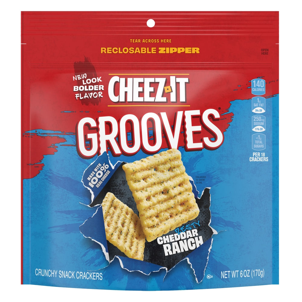 Cheez-It Grooves Cheese Crackers Zesty Cheddar Ranch