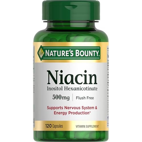 Nature's Bounty Flush Free Niacin Capsules 500mg