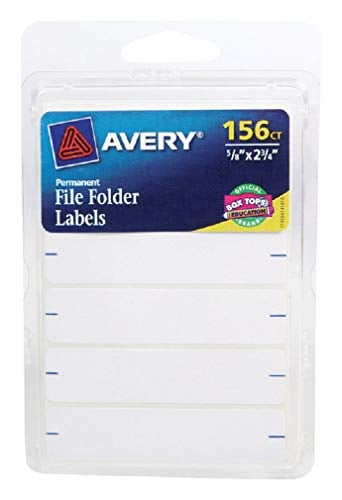 Avery 06-141 2.75\" White File Folder Labels 156 Count