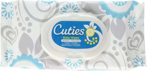 Cuties Sensitive Unscented Baby Wipes 72 ct