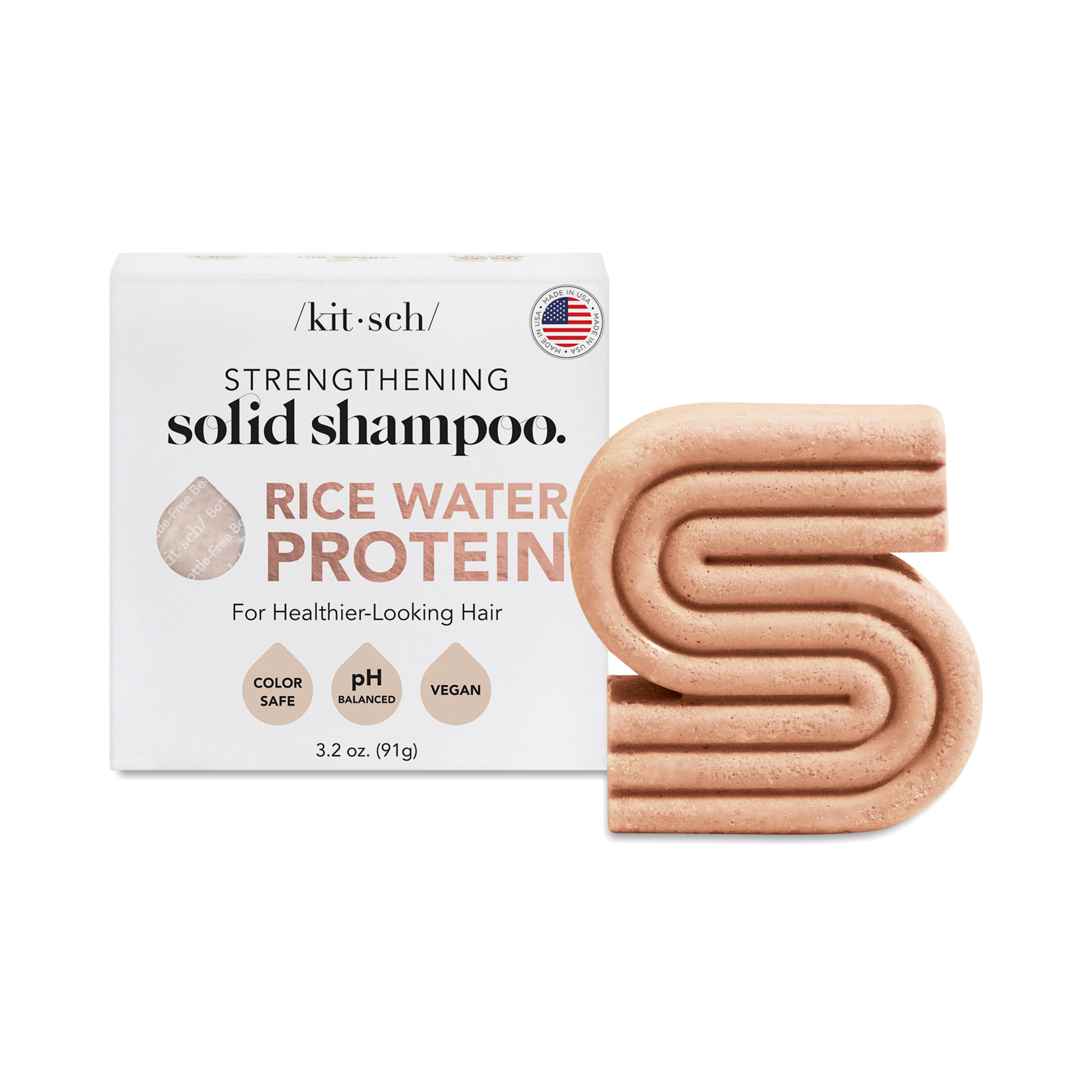 Kitsch Rice Water Protein Shampoo Bar For Hair Growth