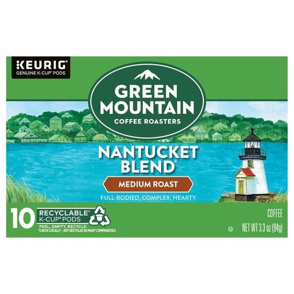 Green Mountain Coffee, Coffee Nantucket Blend, K-Cup Pods, 10 Count