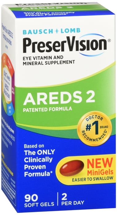 Preservision Bausch + Lomb Eye Vitamin & Mineral Supplement AREDS 2 Formula