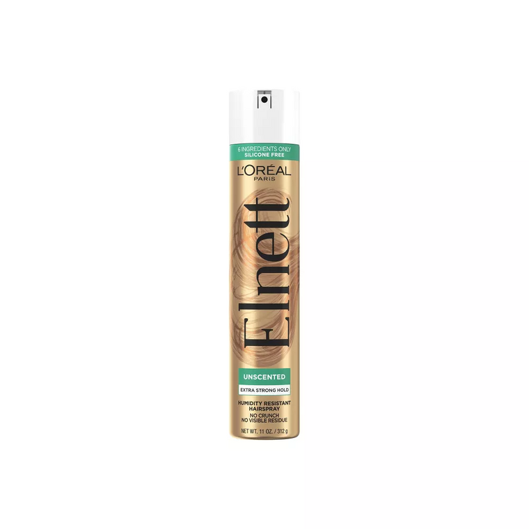 L'Oreal Paris Elnett Satin Extra Strong Hold Hair Spray, Unscented, 11Oz, Aerosol Can