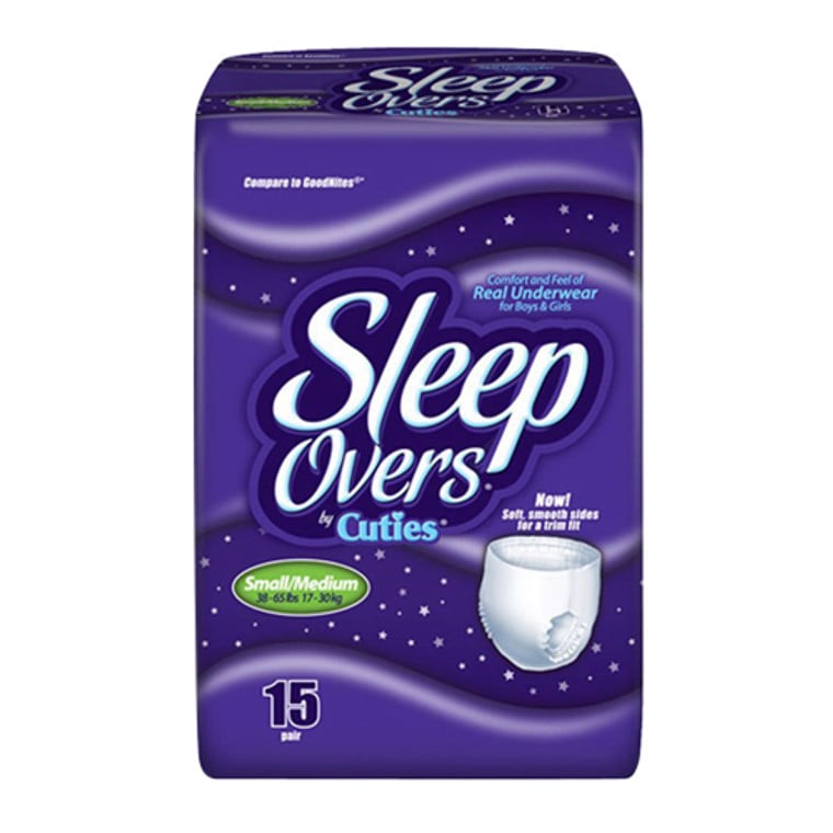 Cuties Sleep Overs Youth Pants, Small/Medium, 15 Ea