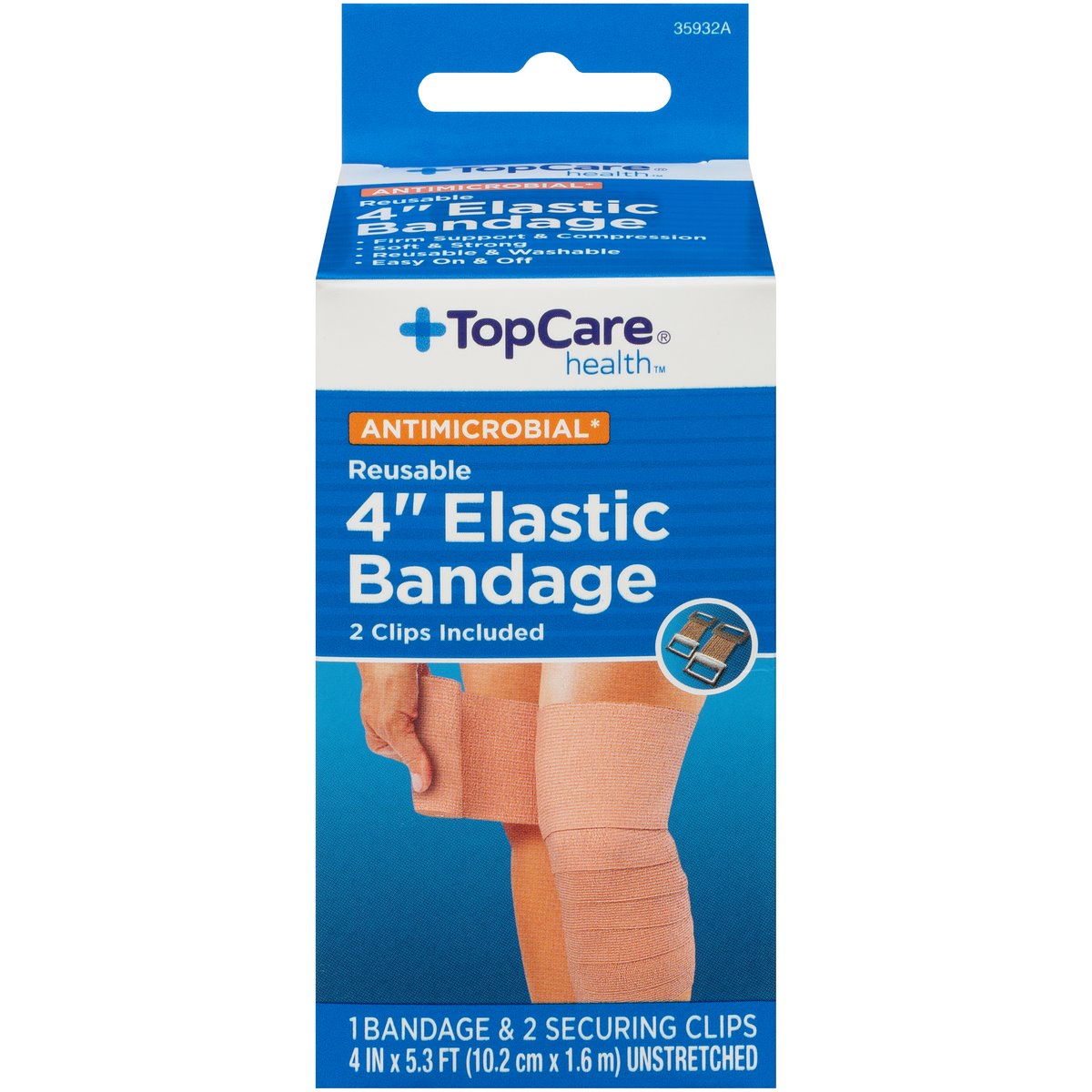 TopCare Health Antimicrobial Reusable Elastic Bandage 4 in x 90 in 1 ct
