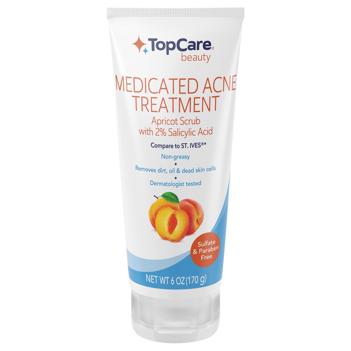 TopCare Apricot Facial Scrub Medicated, 6 oz