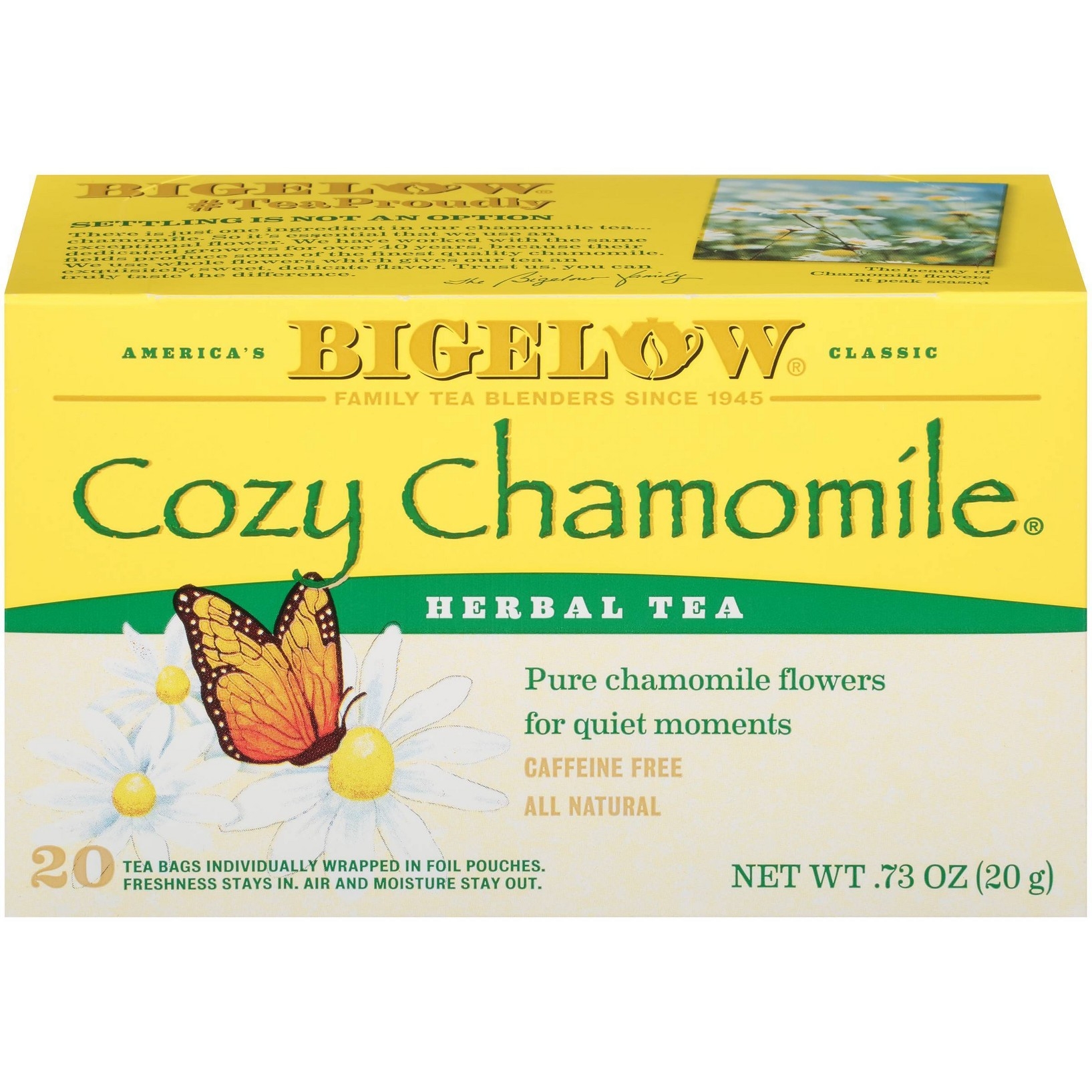 Bigelow Cozy Chamomile Caffeine Free Herbal Tea Bags