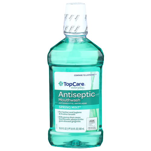 TopCare Antigingivitis / Antiplaque Antiseptic Mouthwash Spring Mint 16.9 fl oz