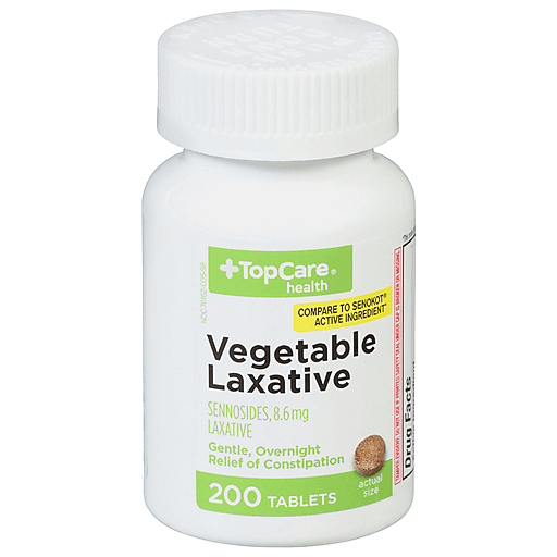 TopCare Vegetable Laxative Tablets 8.6 mg 200 ct