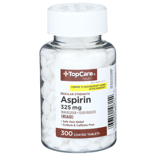TopCare Aspirin Regular Strength Coated Tablets 325 mg, 300 ct