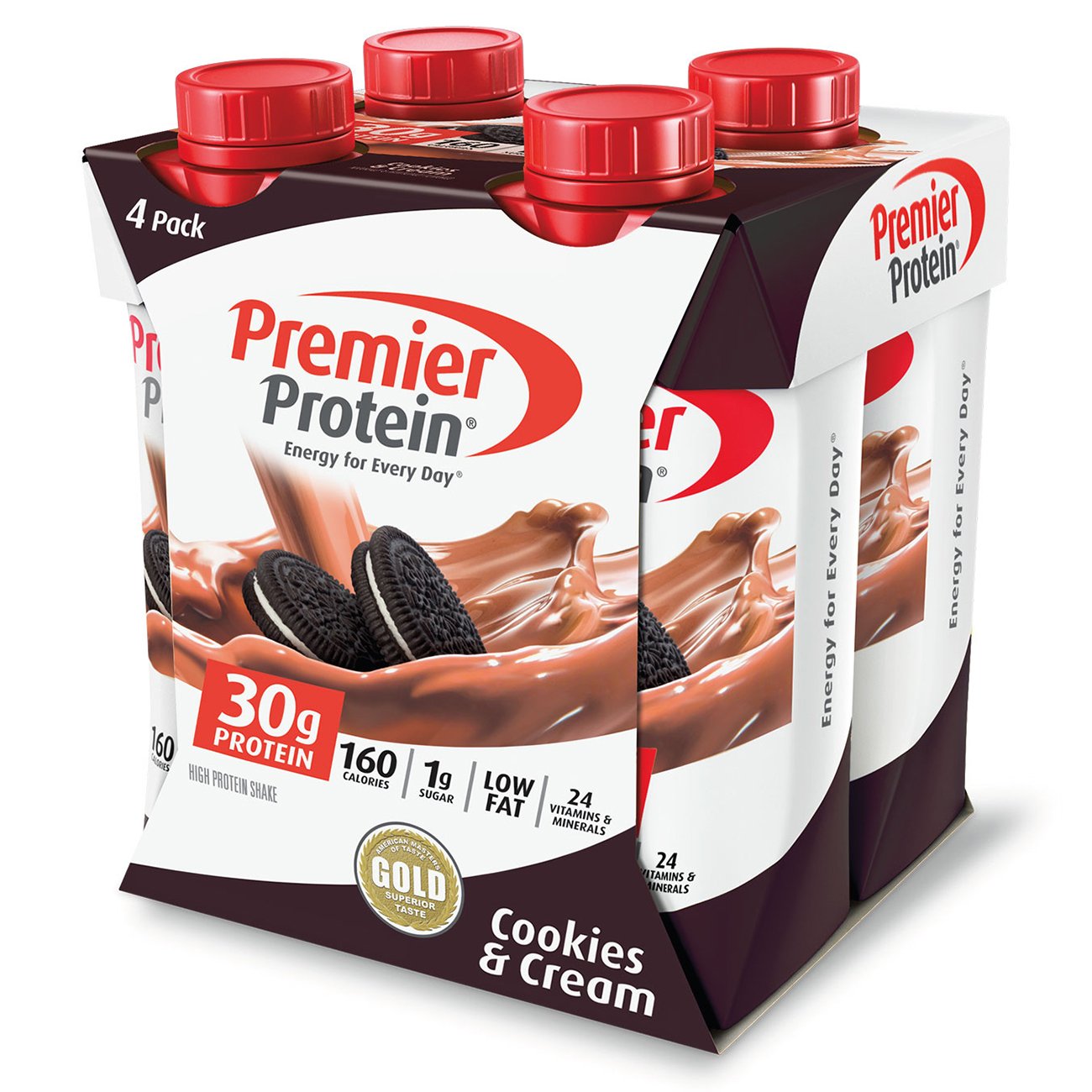 Premier Protein Cookies & Cream, 4 Pack High Shake