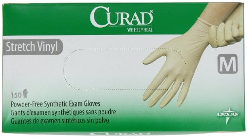Curad Stretch Vinyl Exam Gloves - CUR9225H