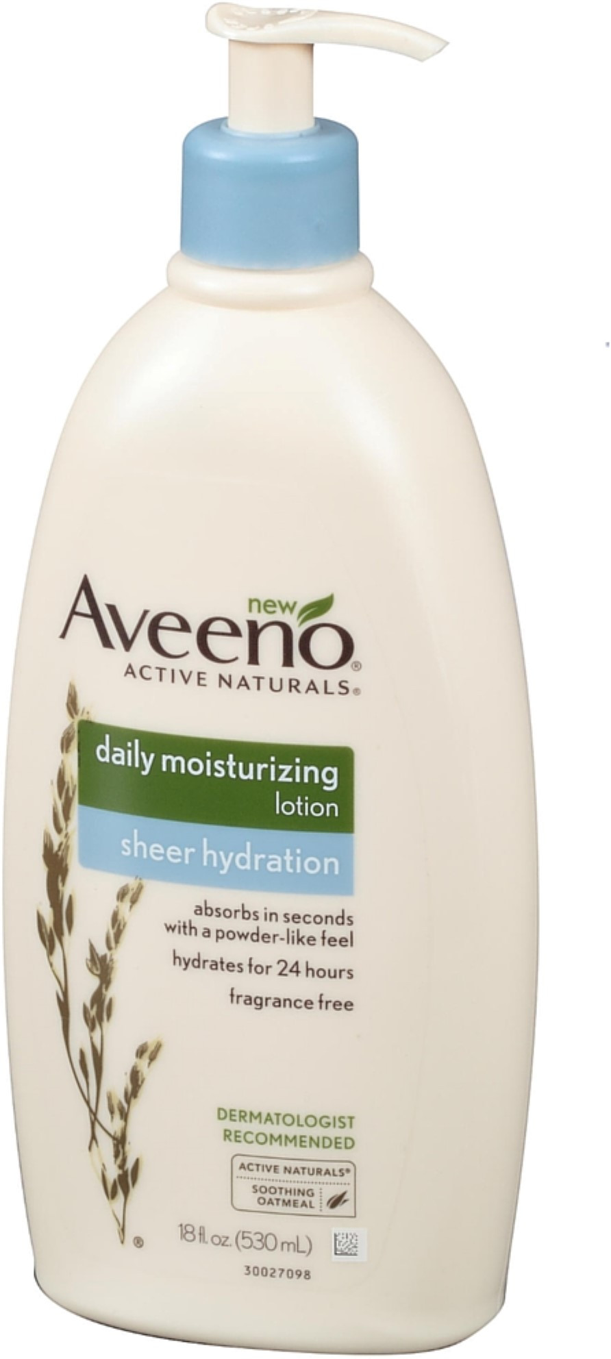 Aveeno Sheer Hydration Daily Moisturizing Lotion For Dry Skin With Soothing Oat, Lightweight, Fast-Absorbing & Fragrance-Free Intense Body Moisturizer, 18 Fl. Oz