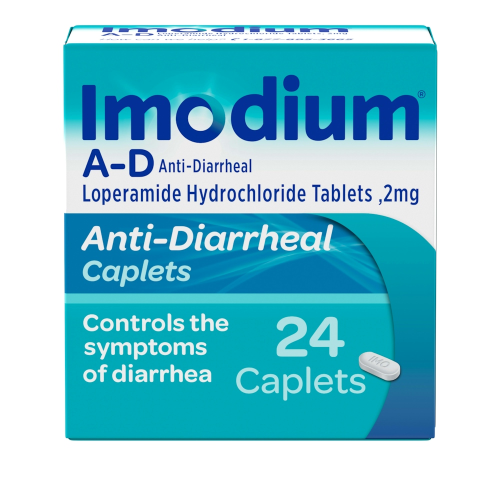 Imodium A-D Diarrhea Relief Caplets, 24 Count, 2 Mg