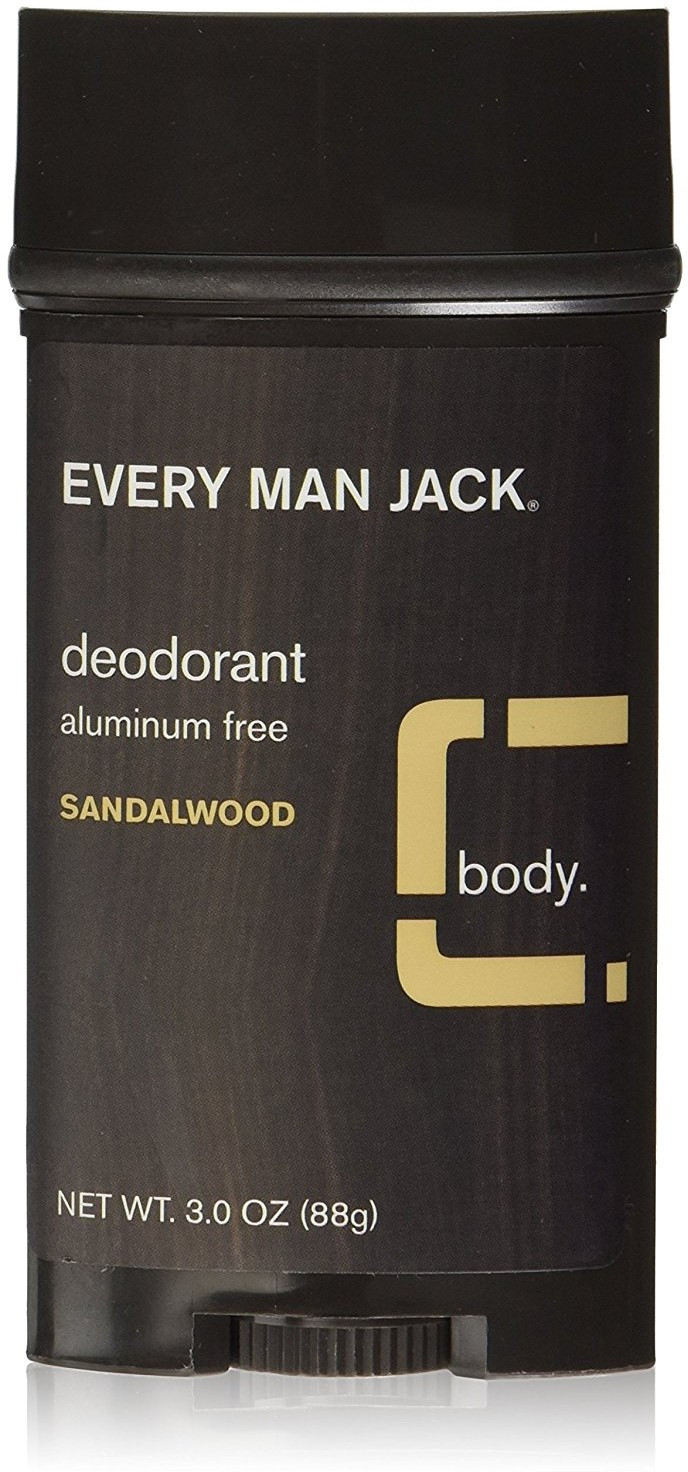 Every Man Jack Body Aluminum Free Deodorant, Sandalwood, 3 Oz