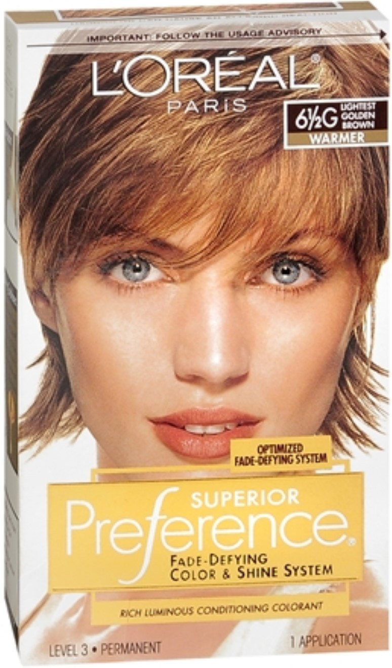 Superior Preference L'oreal Paris 6½g Lightest Golden Brown Warmer Level 3 Permanent Fade-Defying Color + Shine System